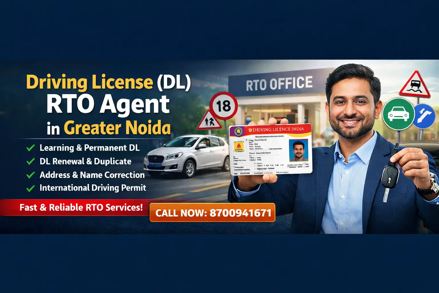 Driving License (DL) RTO Agent in Greater Noida